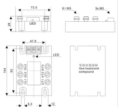 中國LDG三相電機(jī)正反轉(zhuǎn)固態(tài)繼電器SSR-RR2A48D550