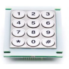GETT 帶 12 個圓形按鍵的背光不銹鋼數字鍵盤系列